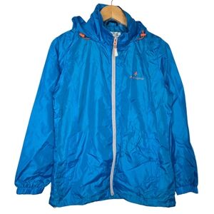 Green Lamb Womens Blue Full Zip Golf Windbreaker Jacket Medium